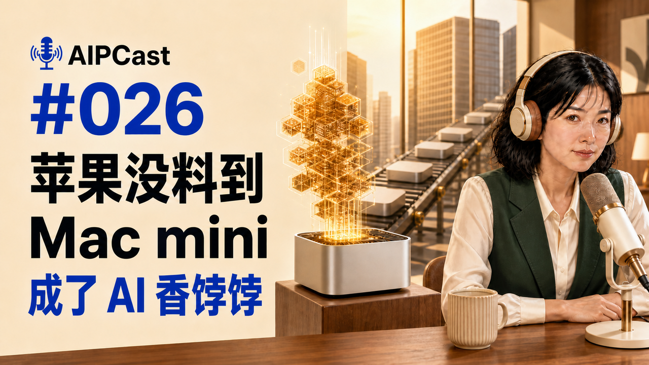 《听懂 AI》第 026 期节目封面，主题为企业对 Mac 本地 AI 的需求
