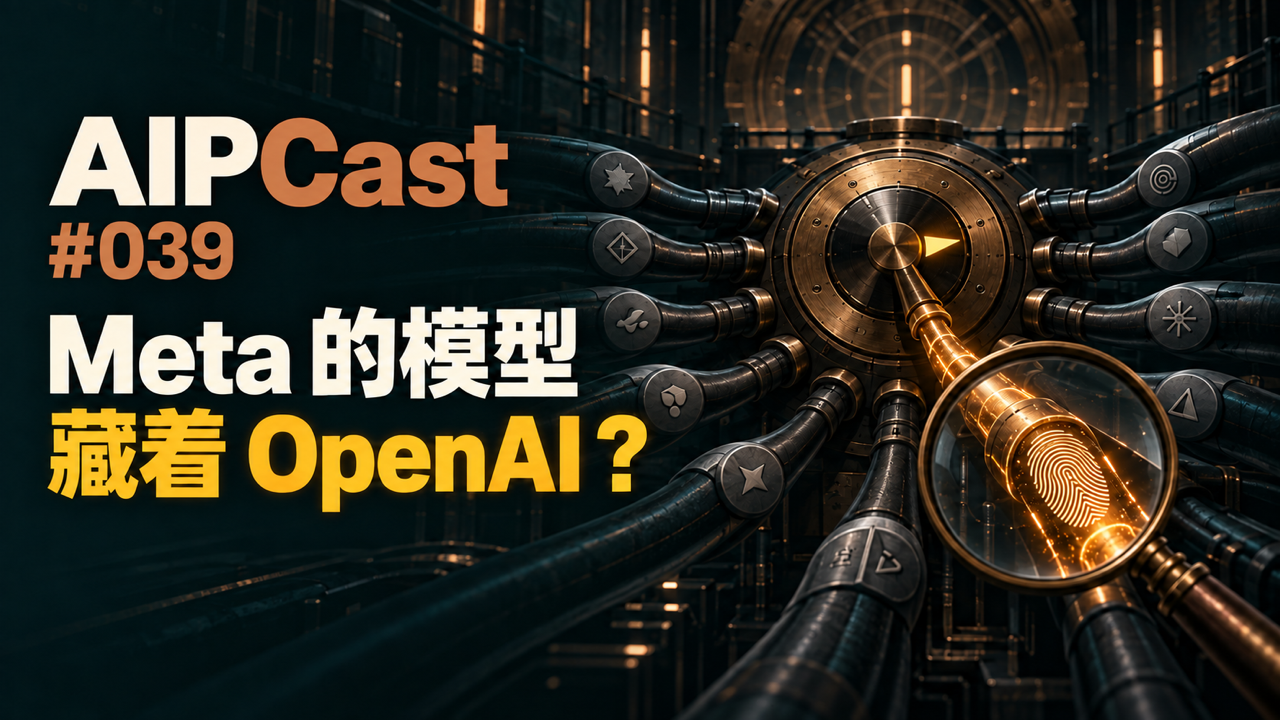 第 039 期节目封面：模型路由中心旁的放大镜指向 OpenAI 字样