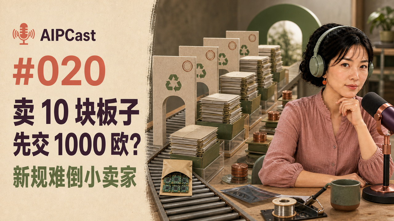 《听懂 AI》第 020 期节目封面：十块电路板与千欧包装合规成本
